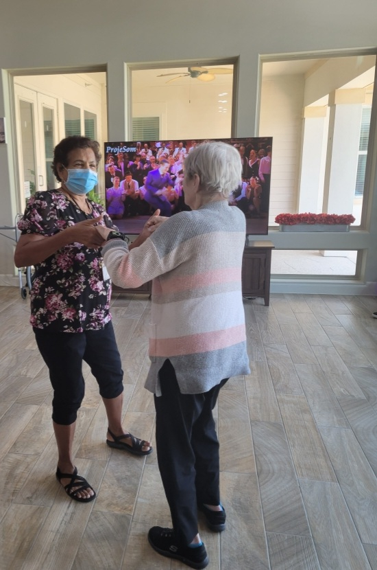 Resident receiving personalized care at Affectionate Care assisted living Richmond TX